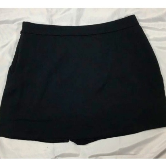 New ABS Allen Schwarts Skort Skirt/Shorts Black Side Zip with Pockets 90s Y2K - Picture 2 of 6